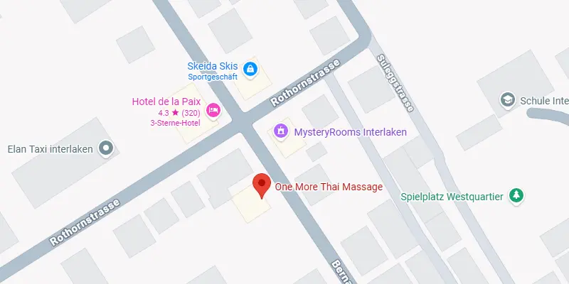 Standort von One More Thai Massage – Bernastrasse 30, 3800 Interlaken